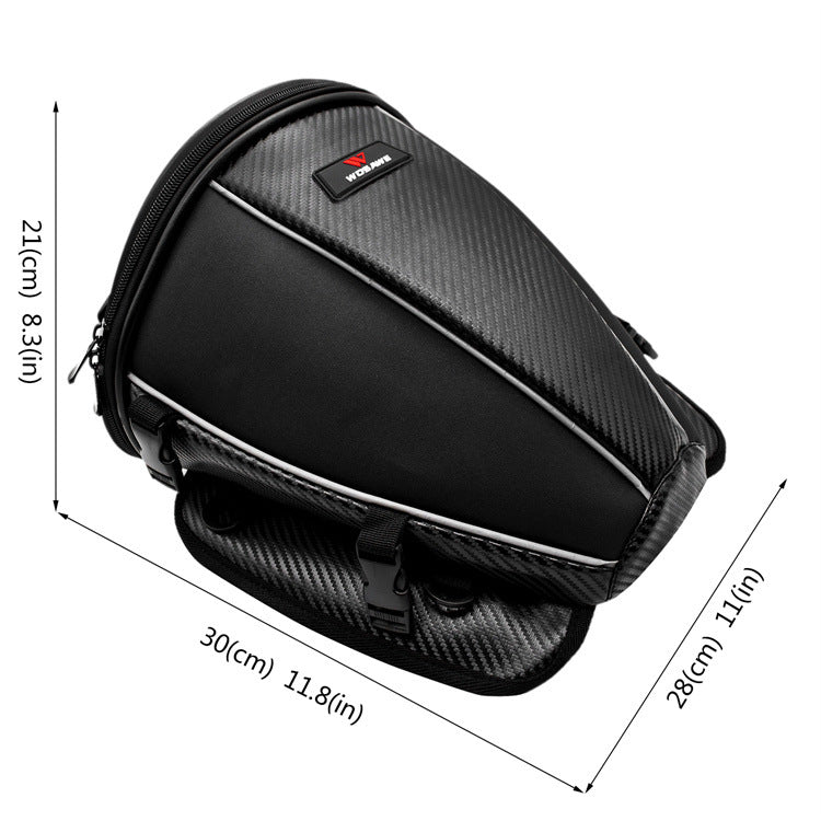 Carburant de moto Siège arrière Tail Side Microfibre cuir multifonctions étanche Cro