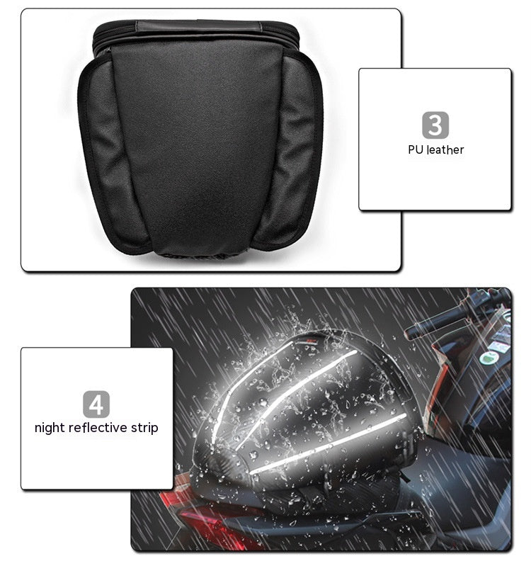Carburant de moto Siège arrière Tail Side Microfibre cuir multifonctions étanche Cro