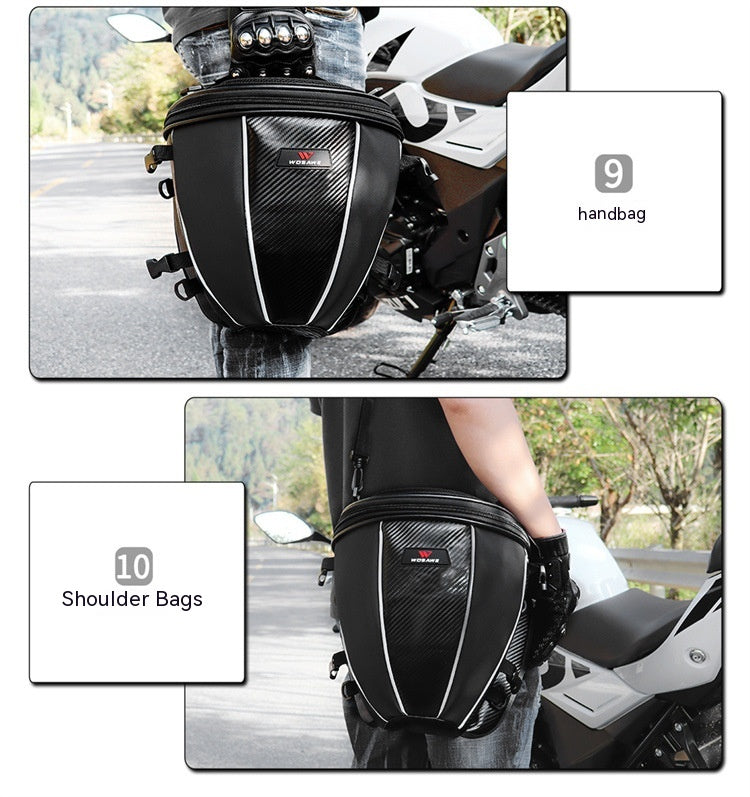 Carburant de moto Siège arrière Tail Side Microfibre cuir multifonctions étanche Cro