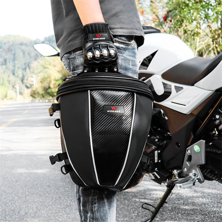 Carburant de moto Siège arrière Tail Side Microfibre cuir multifonctions étanche Cro