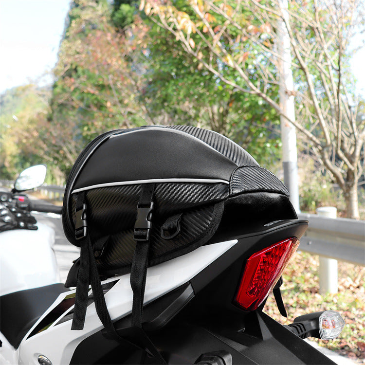 Carburant de moto Siège arrière Tail Side Microfibre cuir multifonctions étanche Cro