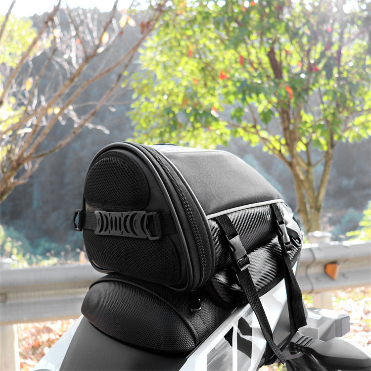 Carburant de moto Siège arrière Tail Side Microfibre cuir multifonctions étanche Cro