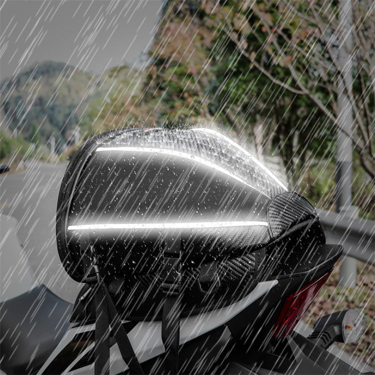 Carburant de moto Siège arrière Tail Side Microfibre cuir multifonctions étanche Cro