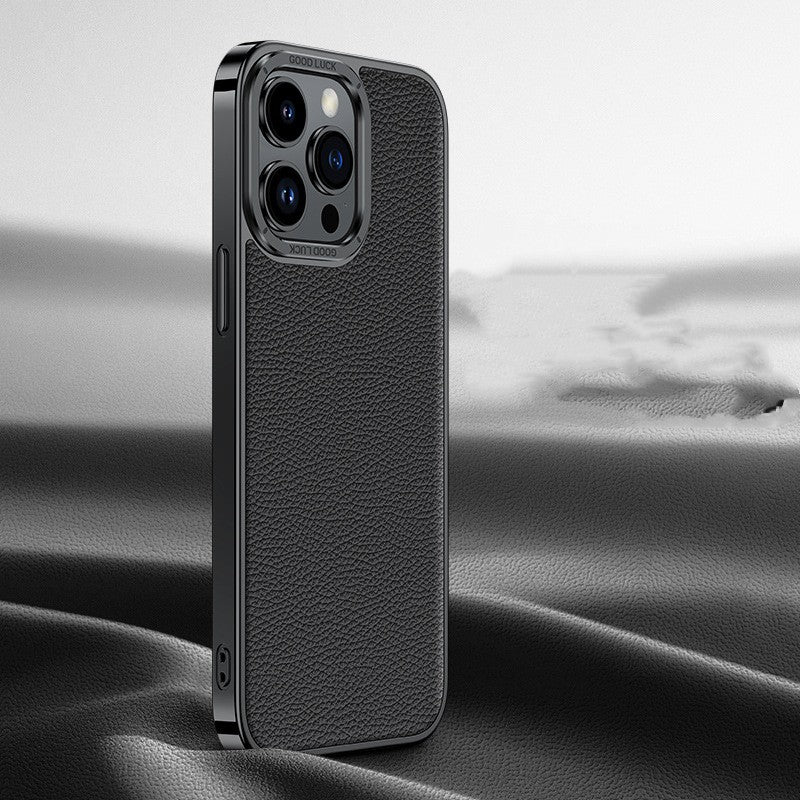 Étui de téléphone en cuir véritable Électrode souple