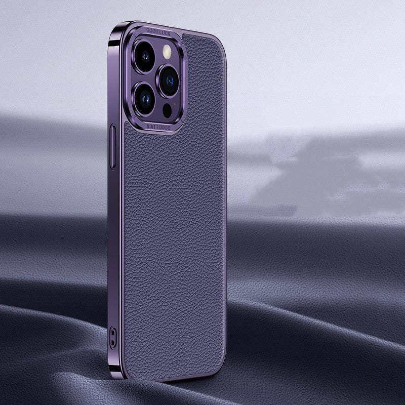 Étui de téléphone en cuir véritable Électrode souple