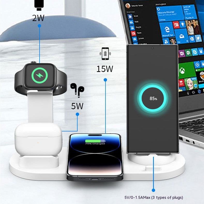 Titulaire de téléphone mobile de rechargeur sans fil trois en un