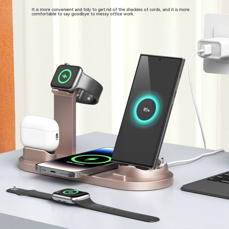 Titulaire de téléphone mobile de rechargeur sans fil trois en un