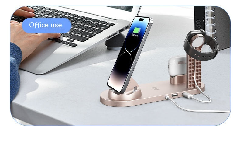 Titulaire de téléphone mobile de rechargeur sans fil trois en un