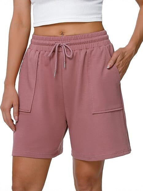 Été de printemps Européen et short de sport occasionnel à haute portée pour femmes avec pocké drawstring