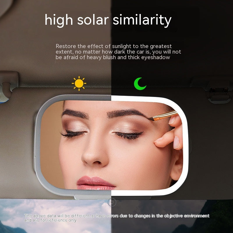 Voiture Portable Maquillage LED lumière Soleil Visière Vue arrière Miroir Déesse Intérieur