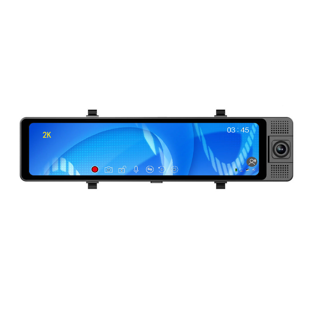 Vidéo de voiture de 12 pouces de trois verres 2K HD Rearview Mirror Driving Recorder Voice-controled Rever