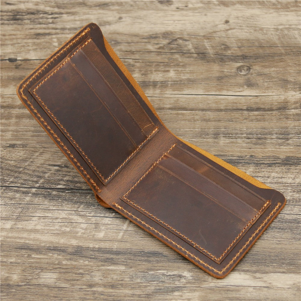 Crazy Horse en cuir pour hommes Wallet European and American Retro