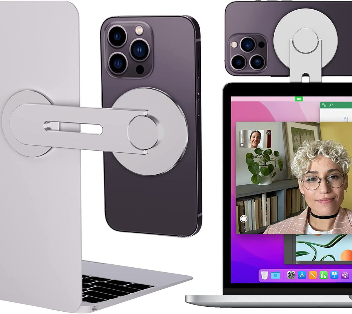 Support de téléphone mobile pour appareil photo étendu d'ordinateur
