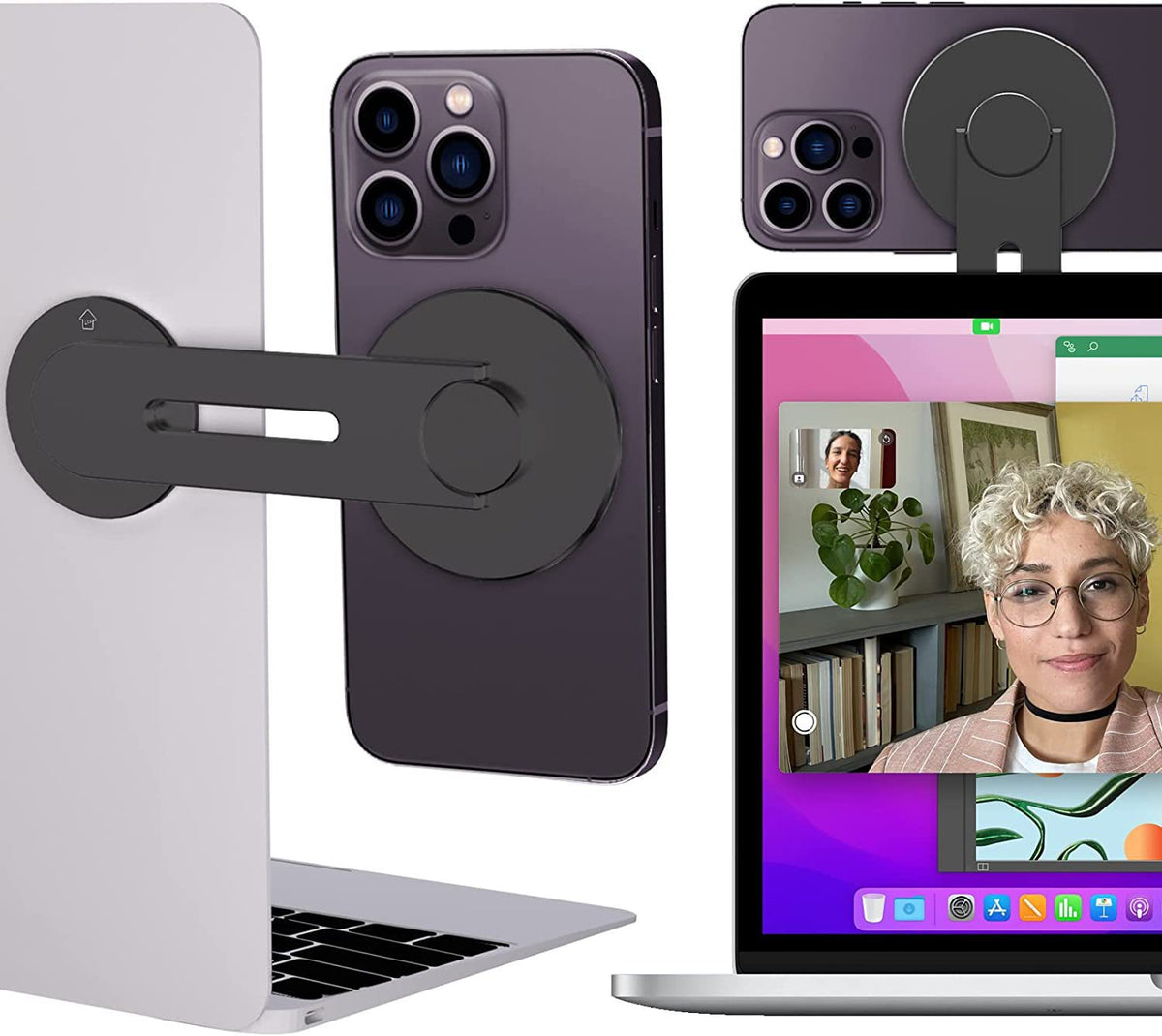 Support de téléphone mobile pour appareil photo étendu d'ordinateur