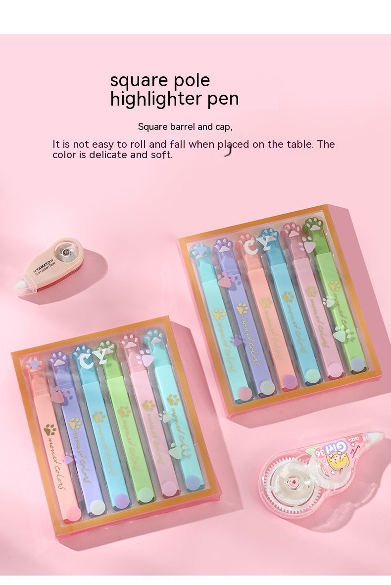 Fluorescent cat paw marking pen