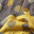Pure Cotton Double couche Sheer Homme manches longues Jacquard Pajama Set