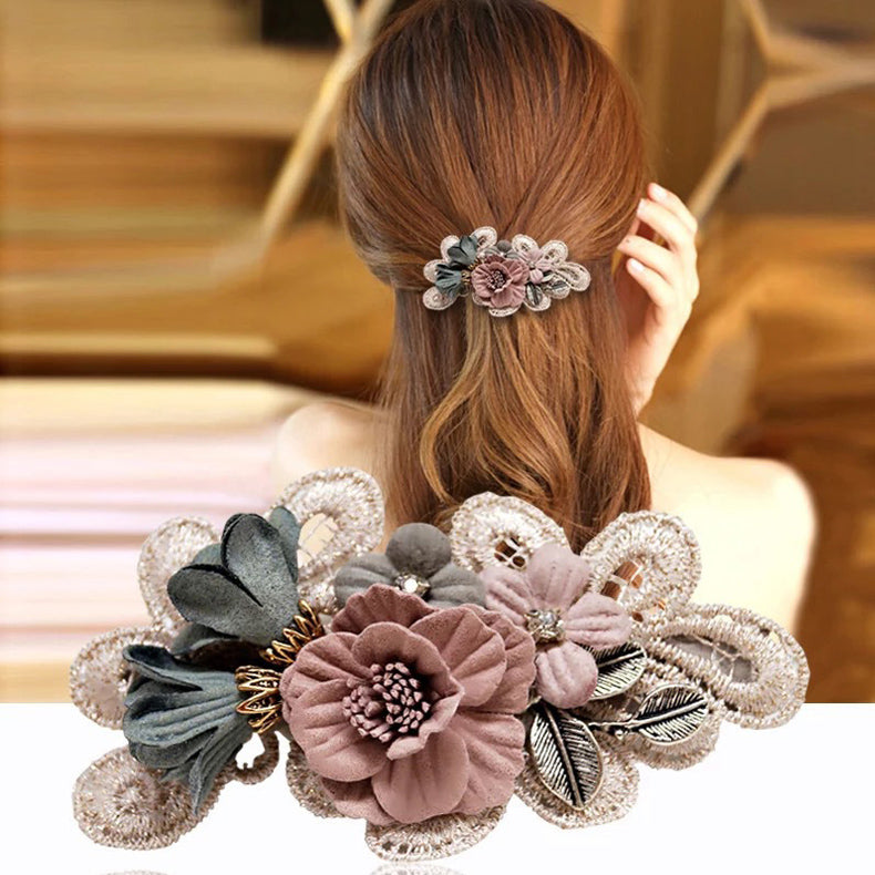 Handmade Bow Accessoires de cheveux Barrettes Coiffure Anneau Perle Élégante Fille Coiffure Fleur