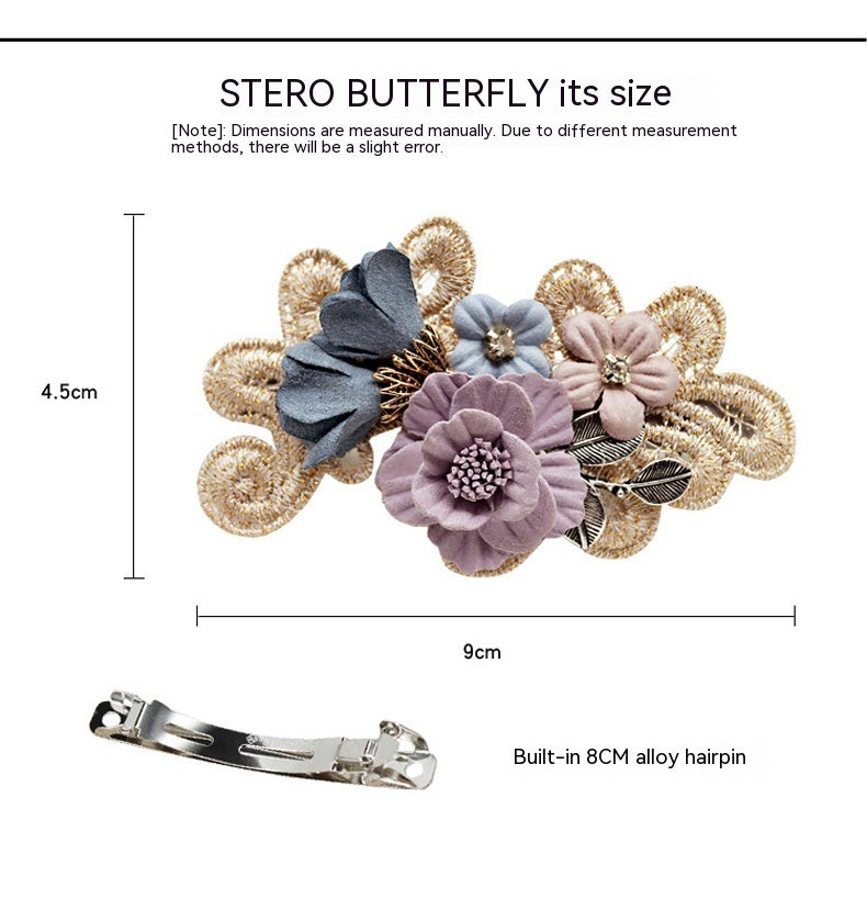 Handmade Bow Accessoires de cheveux Barrettes Coiffure Anneau Perle Élégante Fille Coiffure Fleur