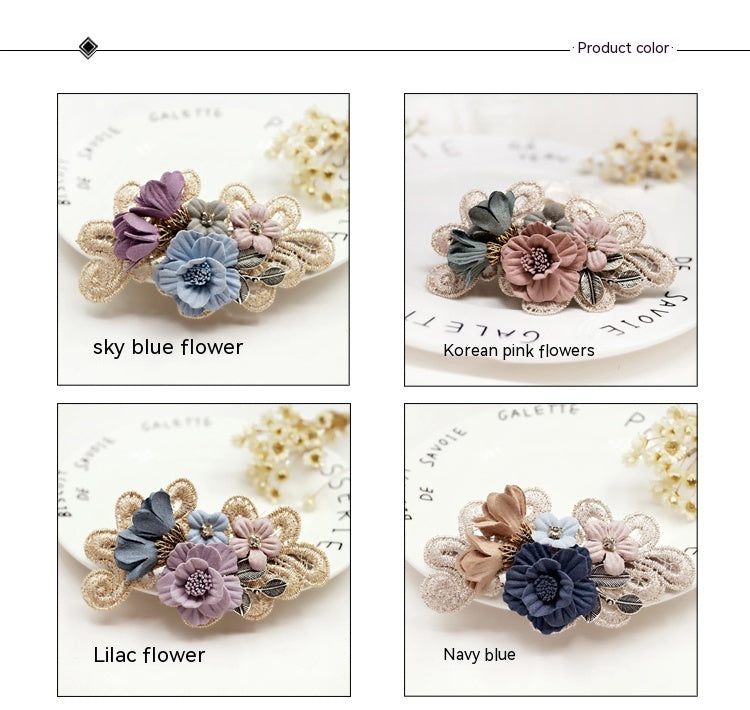 Handmade Bow Accessoires de cheveux Barrettes Coiffure Anneau Perle Élégante Fille Coiffure Fleur
