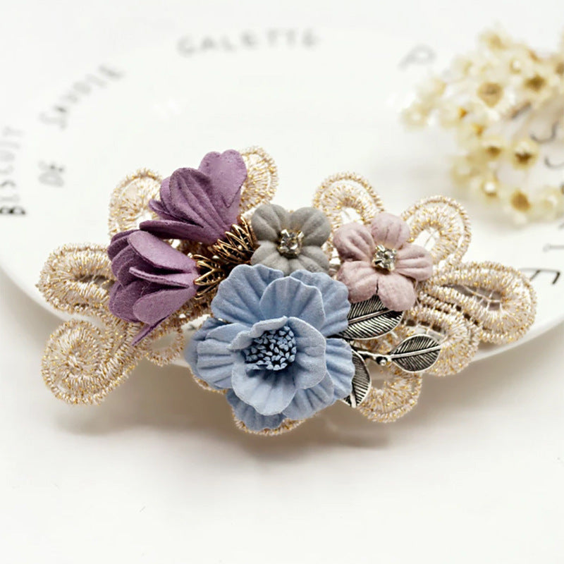 Handmade Bow Accessoires de cheveux Barrettes Coiffure Anneau Perle Élégante Fille Coiffure Fleur