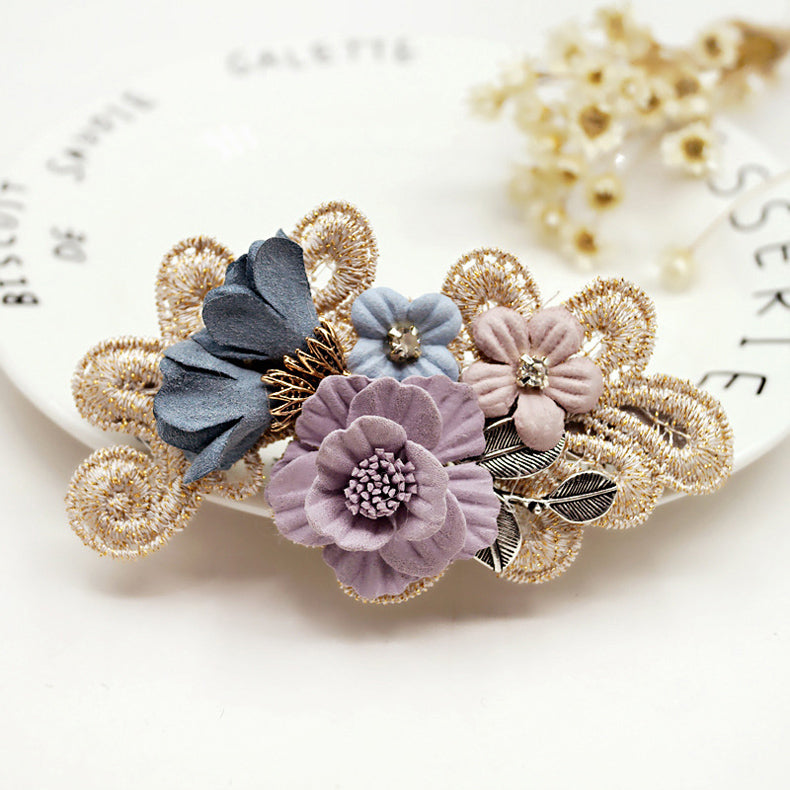 Handmade Bow Accessoires de cheveux Barrettes Coiffure Anneau Perle Élégante Fille Coiffure Fleur