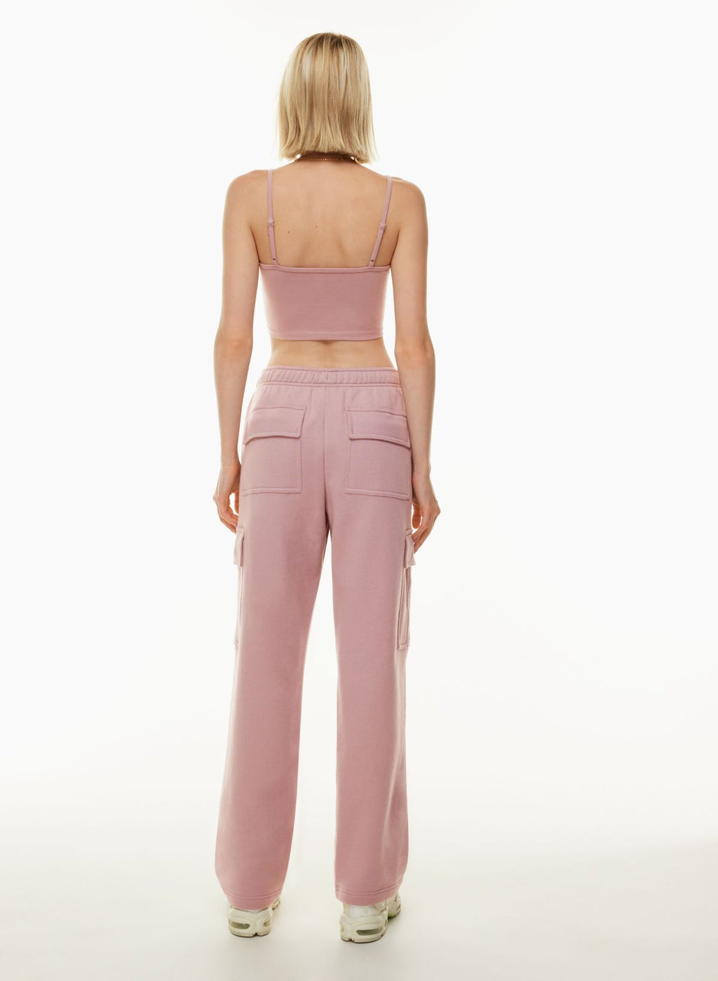 Pantalon de longueur de cheville large élastique taille haute