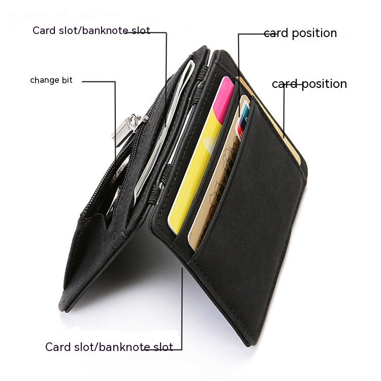 Porte-cartes de Wallet Magic Creative PU pour Homme