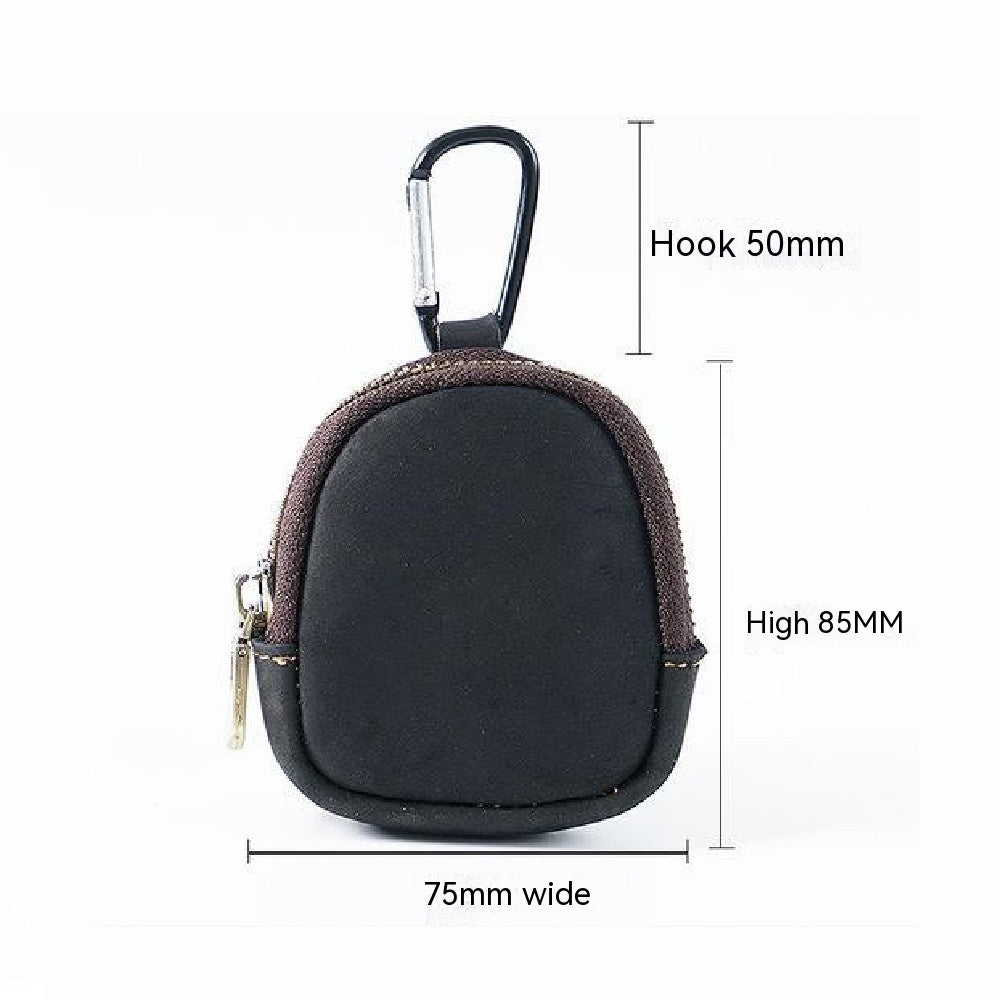 Cowhide Petit portefeuille Zipper Shell