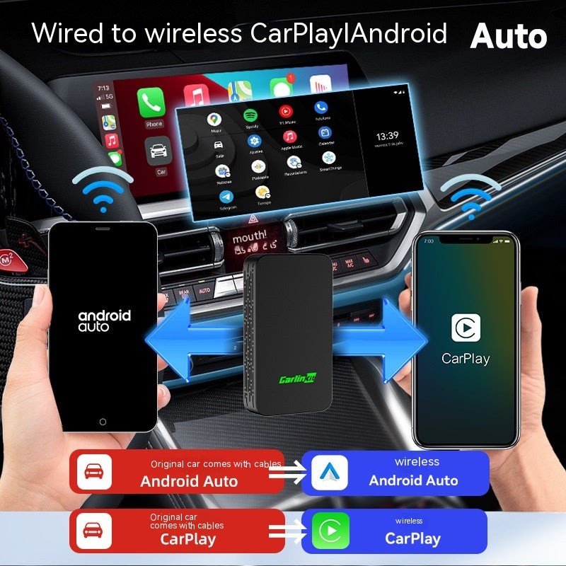 Voiture audio et vidéo boîte de divertissement Voiture originale filée vers sans fil