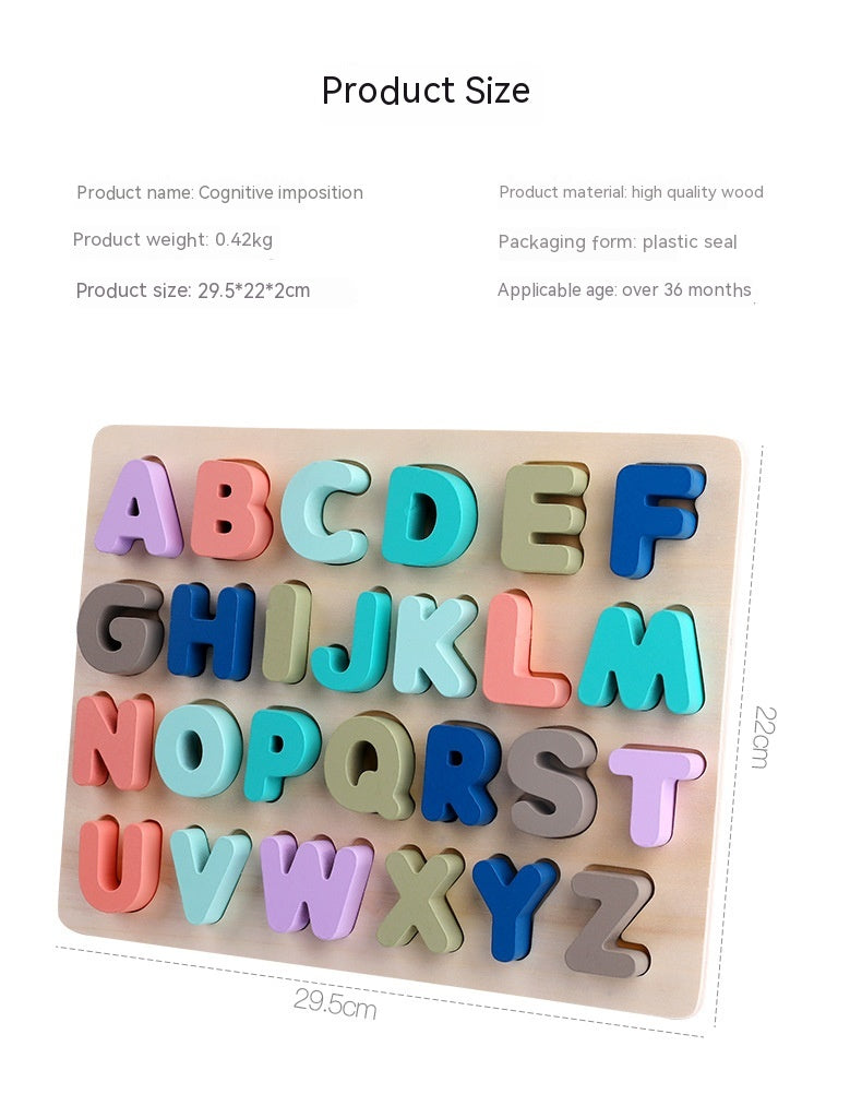 Puzzle pédagogique pour enfants Macaron Shape Recognition Board Grab Jouets en bois
