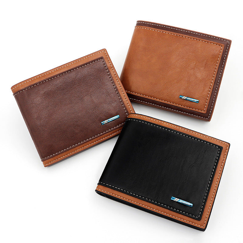 Fashion simple hommes maille court Portefeuille