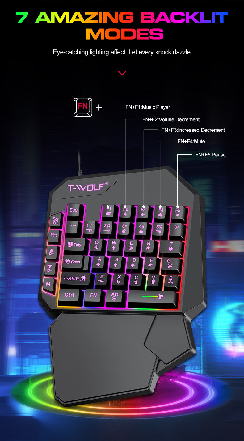 Clavier de souris à main simple Lei Lang TF900