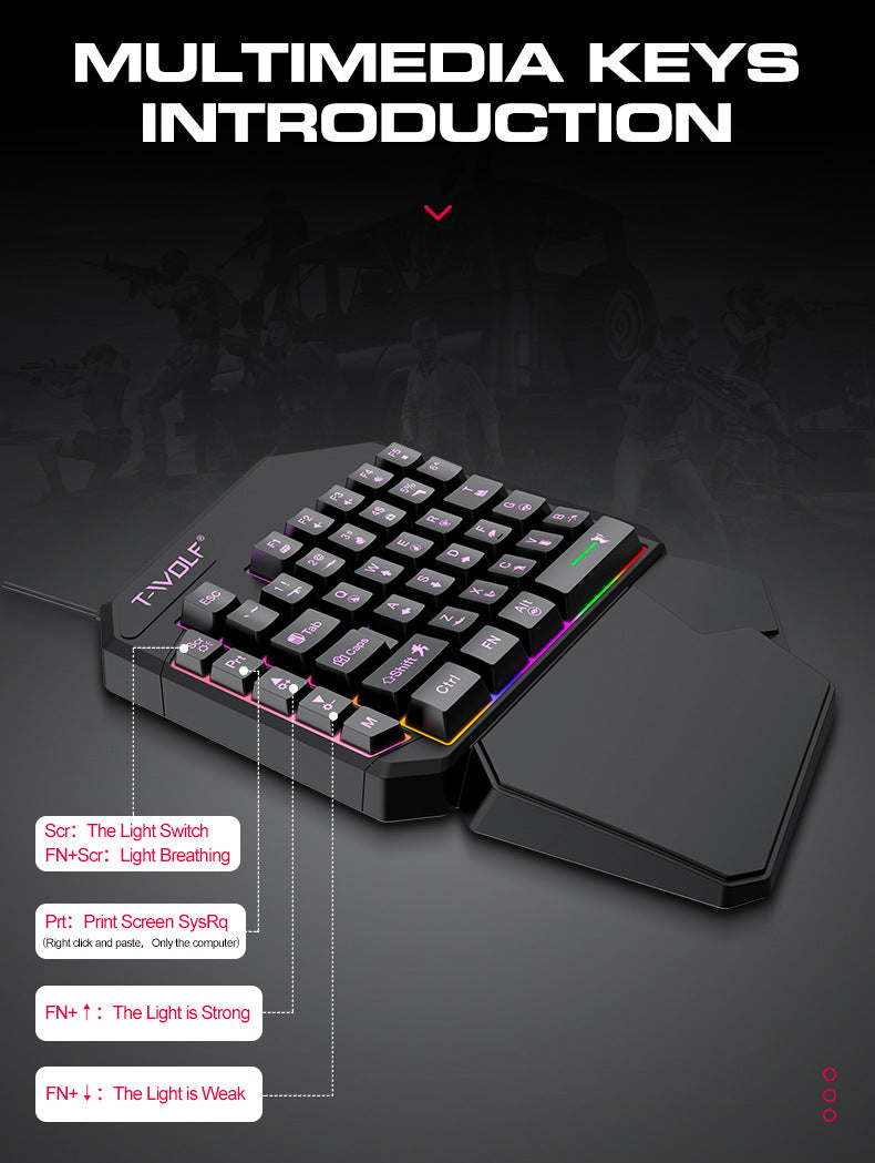 Clavier de souris à main simple Lei Lang TF900
