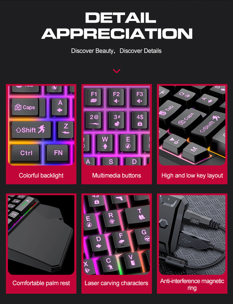 Clavier de souris à main simple Lei Lang TF900