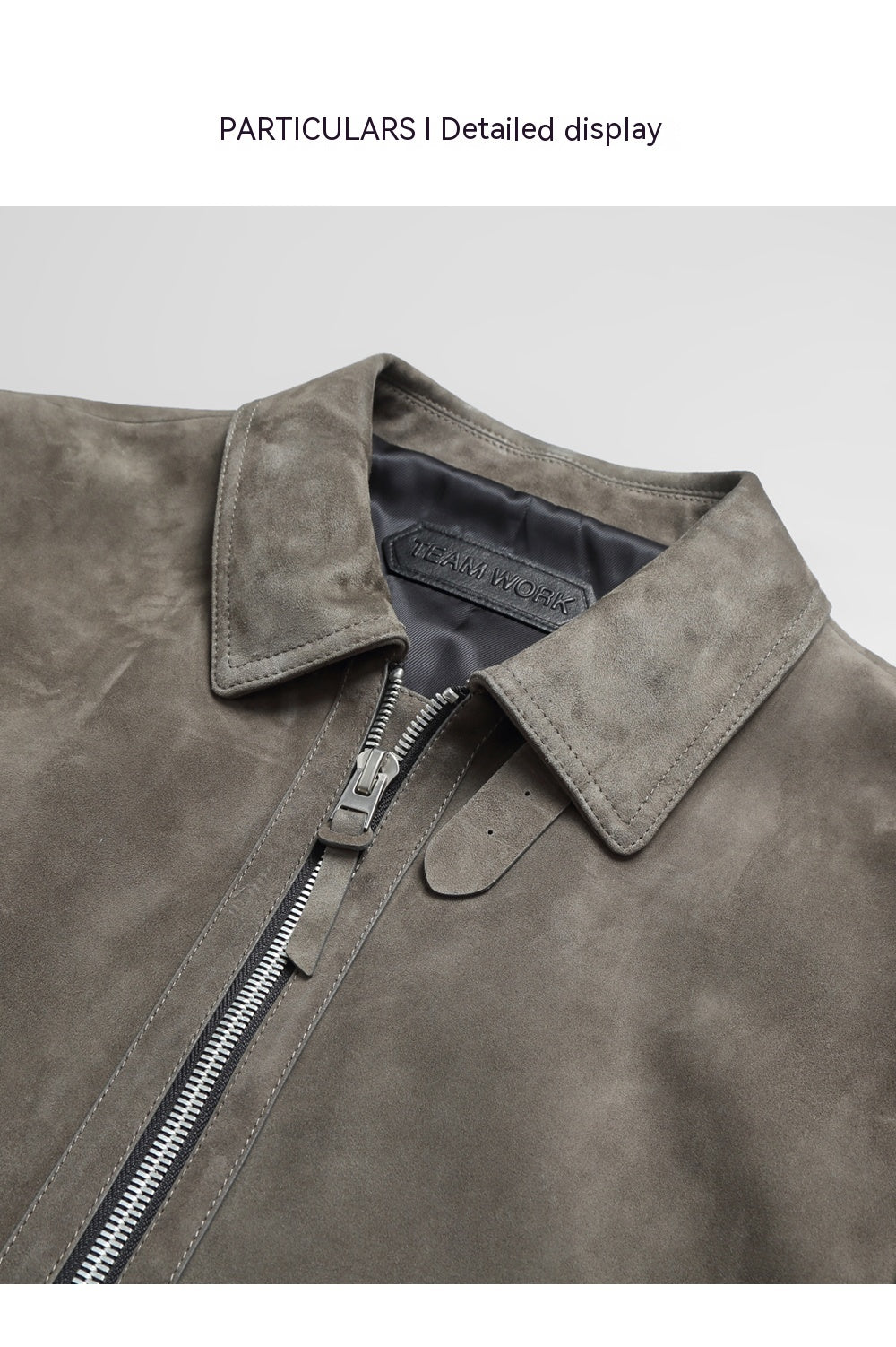 Peau de mouton léger de luxe Suede Véritables vêtements en cuir d'agneau importés hommes Suede Lapel B