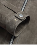 Peau de mouton léger de luxe Suede Véritables vêtements en cuir d'agneau importés hommes Suede Lapel B