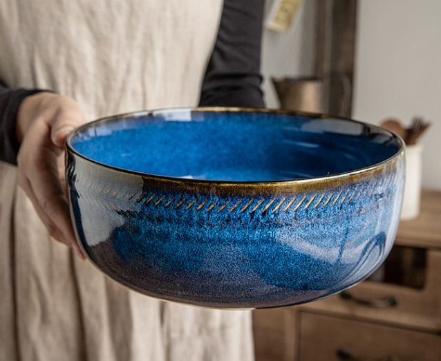 Retro Kiln Change Glaze Céramique Soupe Bowl