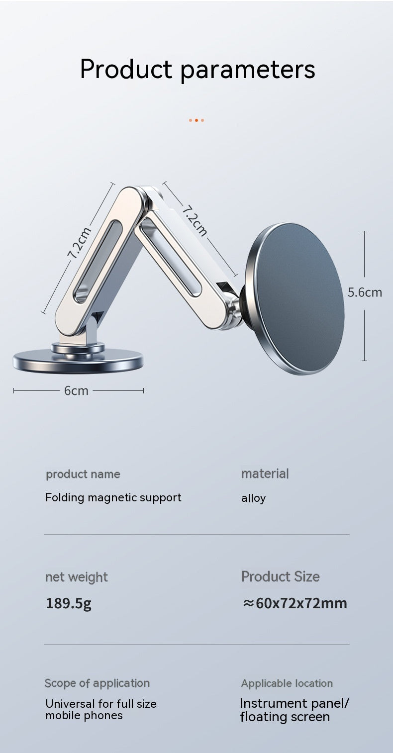 Support magnétique de téléphone voiture suspension écran voiture 360 degrés rotative alliage en aluminium en métal