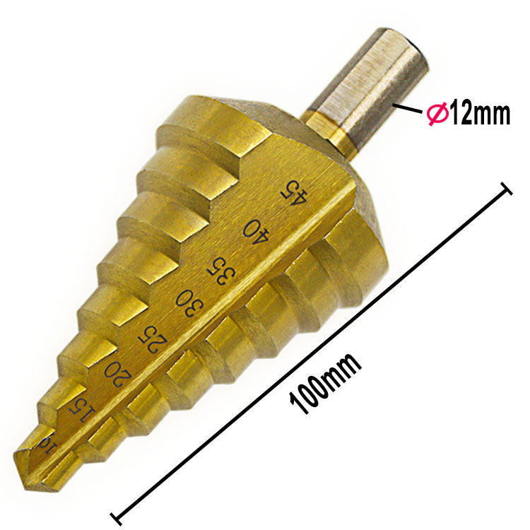 10-45mm Forage à une seule étape Tôle en acier de grande taille Tapper Forage à bois Bit