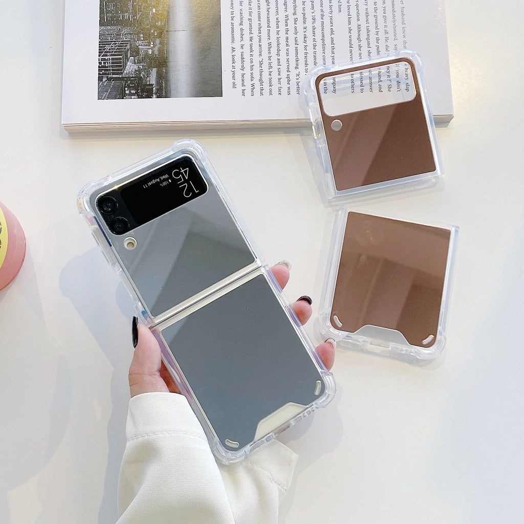 Étui de téléphone pliant miroir acrylique souple