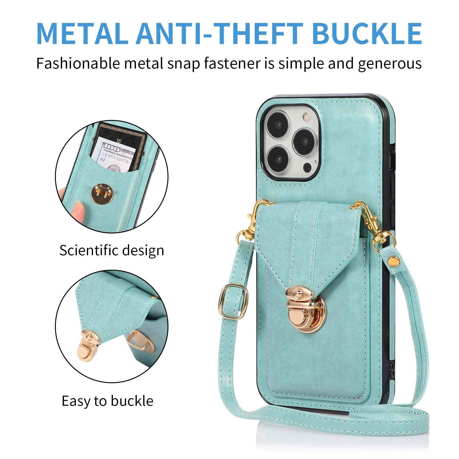 Porte-carte Étui de téléphone Étui en cuir à corps croisé