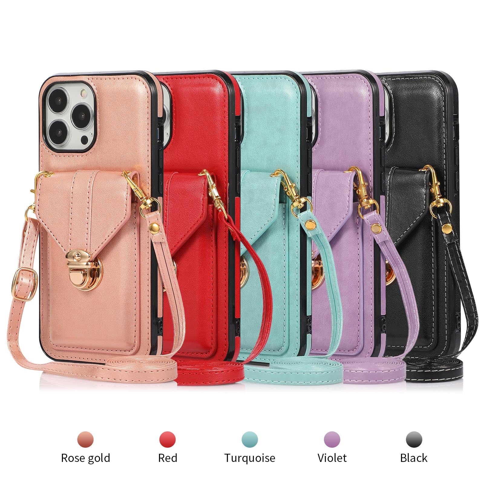 Porte-carte Étui de téléphone Étui en cuir à corps croisé