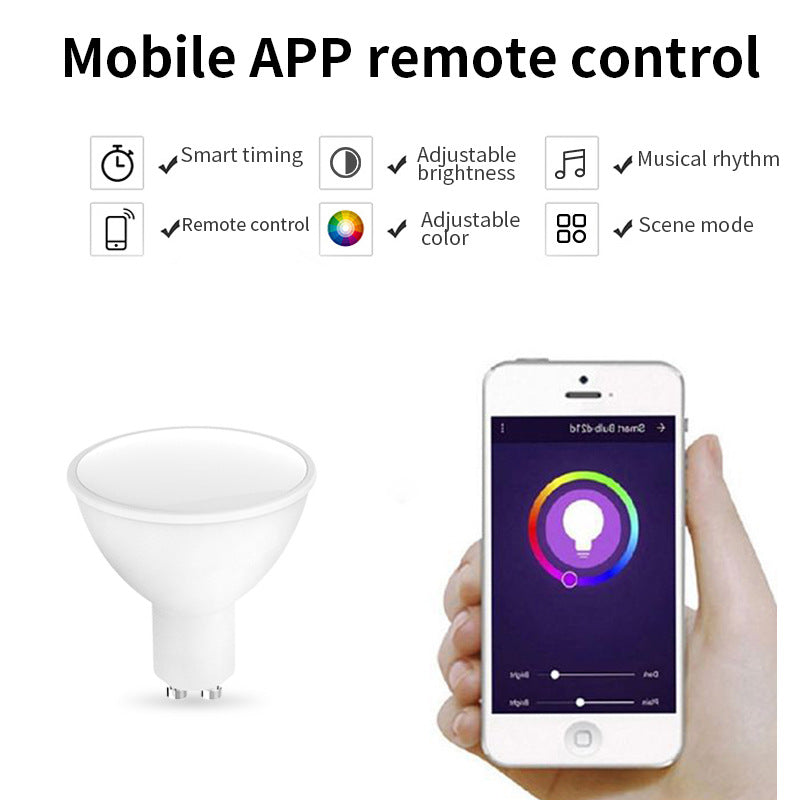 Led Light Source RGBCCT 5W Smart Small Spotlight GU10 Voice Control