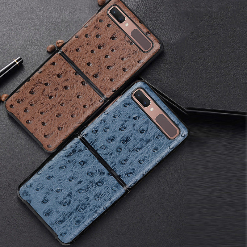 Camel Motif Business Etui en cuir pliant Étui de protection pour téléphone