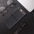 Camel Motif Business Etui en cuir pliant Étui de protection pour téléphone