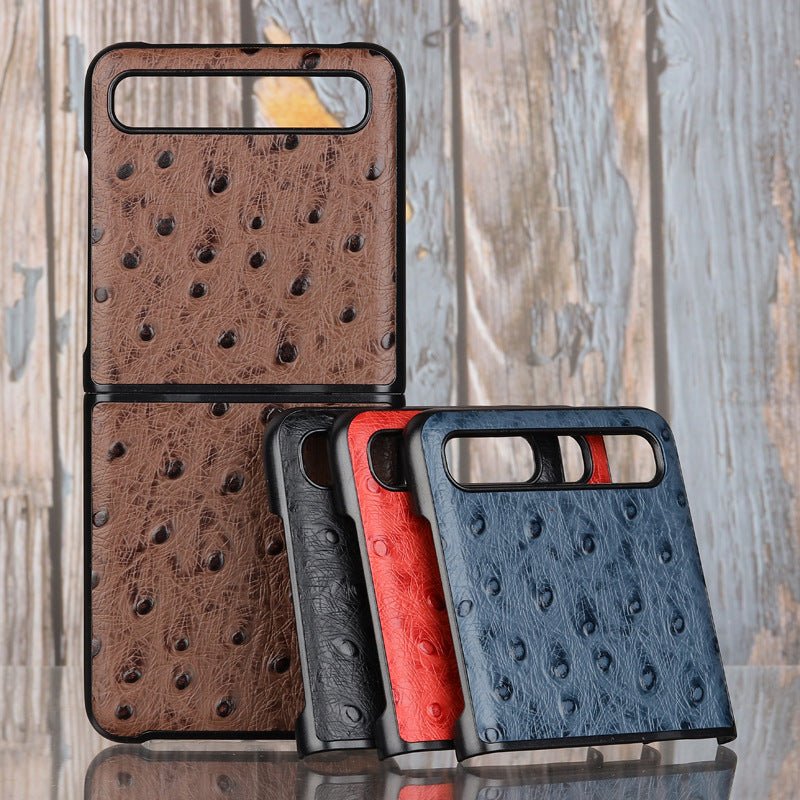 Camel Motif Business Etui en cuir pliant Étui de protection pour téléphone