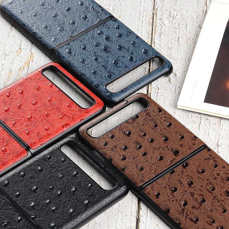 Camel Motif Business Etui en cuir pliant Étui de protection pour téléphone