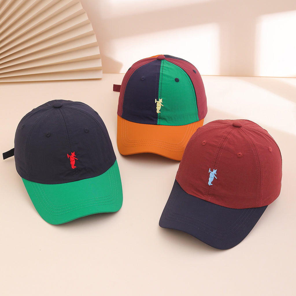 Bouchon de baseball brodé multicolore pour ours à la mode avec des caractéristiques polyvalentes et à séchage rapide