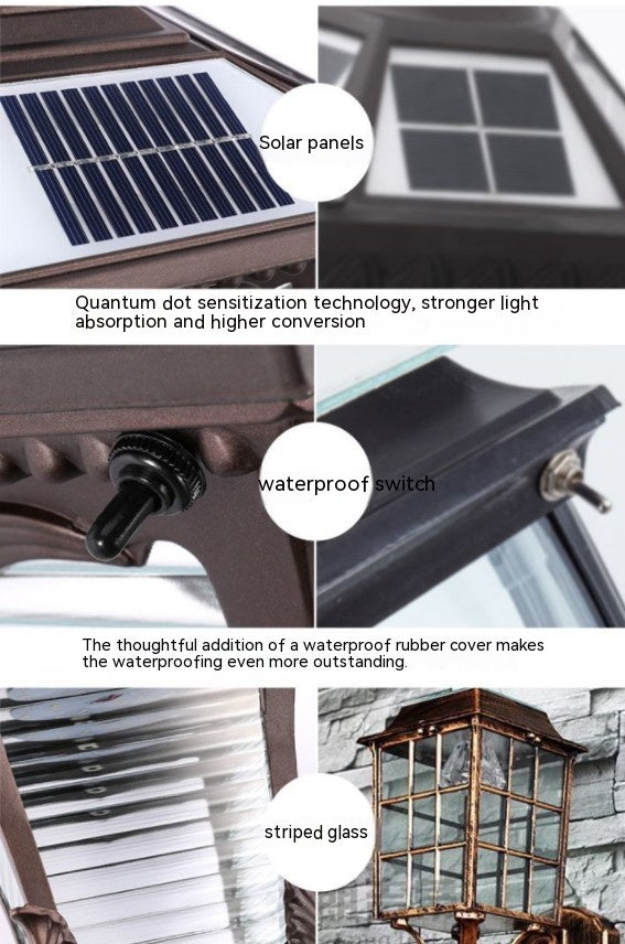 Outdoor Solar Wall Light Household Yard Lamp