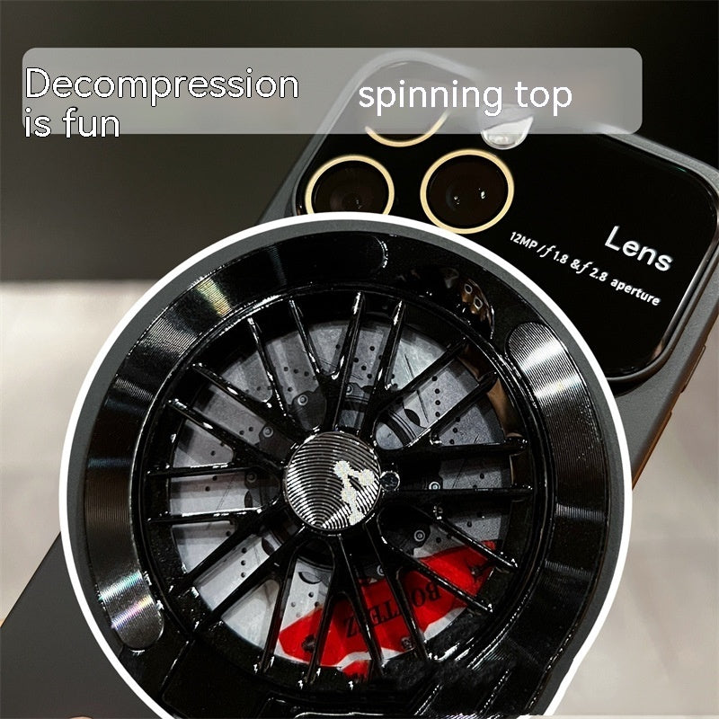 Bracket de décompression Gyro rotatif Grande fenêtre Gants Case téléphone